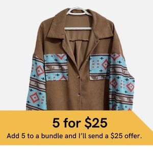 Lightweight Corduroy Western Shirt.